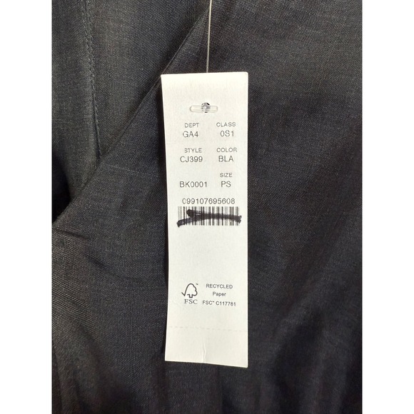 J.Crew Hyacinth V-neck dress in ramie Black‎ Petite Small NWT - Picture 6 of 7